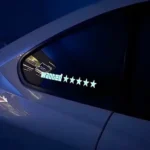 5 STAR LED Wanted Window Sticker