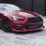 JD-style Q50 Front Lip Splitter w/ 1pc design - Unpainted (14-17' non-sport bumper)