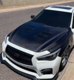 H-Spec Q50 Carbon Fiber Hood w/ dual vents